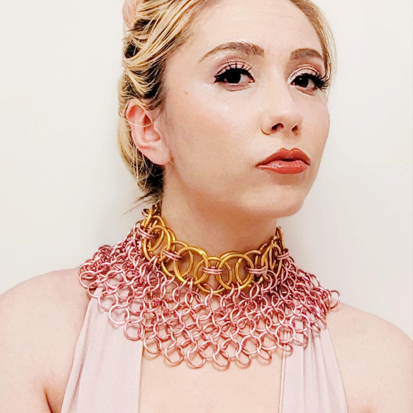 Cometessa Chainmail Collar Choker Necklace